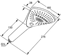 Kludi Fizz Душевая лейка с 3 режимами струи, цвет: хром 6770005-00