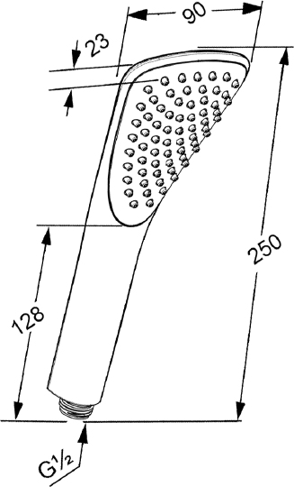 Kludi Fizz Душевая лейка с 1 режимом струи, цвет: хром 6760005-00