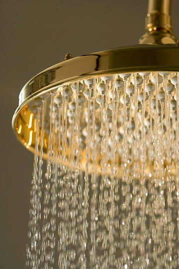 Bossini Retro Душевая стойка: смеситель, ручной и верхний душ, 1 вид струи, шланг, цвет: gold L01526.021