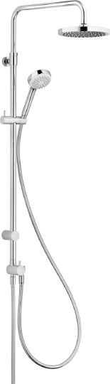 Kludi Logo Душевая стойка: ручной душ 1 вид струи, верхний душ 20 см, цвет: хром 6809305-00