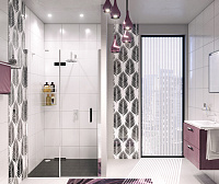 Душевая дверь в нишу Wasserkraft Aller 10H05LB black matt, 120 см 10H05LBLACK MATT