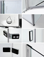 Душевая дверь в нишу Wasserkraft Aller 10H05LB black matt, 120 см 10H05LBLACK MATT