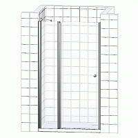 Душевая дверь в нишу Wasserkraft Aller 10H05RB black matt, 120 см 10H05RBLACK MATT