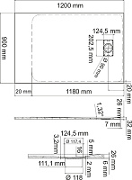 Поддон для душа Wasserkraft Elbe  120x90 74T07