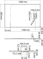 Поддон для душа Wasserkraft Main  120x90 см 41T07