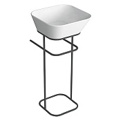 Simas Wave Раковина чаша 42х42 см, без перелива и отверстия под смеситель, цвет: белый глянцевый WA03 bi*0