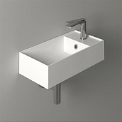 Simas Agile Раковина подвесная 50х27 см, с переливом, 1 отверстие под смеситель, цвет: белый глянц. AG50 bi*1