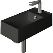 Simas Agile Раковина подвесная 50х27 см, с переливом, 1 отверстие под смеситель, цвет: nero matt AG50 nero matt*1