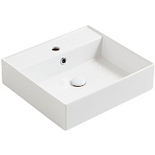 Simas Agile Раковина подвесная 51х46 см, с переливом, 1 отверстие под смеситель, цвет: белый глянц. AG51 bi*1