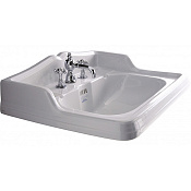 Simas Arcade Раковина подвесная 73х54 см, с переливом, 3 отверстия под смеситель, цвет: белый глянц. AR834bi*3