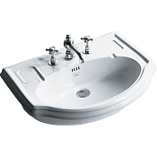 Simas Arcade Раковина полувстроенная 67х49 см, 3 отверстия под смеситель, цвет: белый глянцевый AR835bi*3