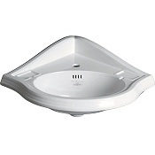 Simas Arcade Раковина угловая 57.5х57.5 см, с переливом, 1 отвер. под смеситель, цвет: белый глянц. AR884bi*1