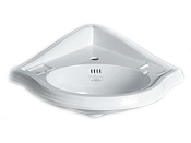 Simas Arcade Раковина угловая 57.5х57.5 см, с переливом, 3 отвер. под смеситель, цвет: белый глянц. AR884bi*3