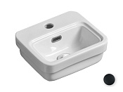 Simas Evolution Раковина подвесная 31х27 см, с переливом, 1 отверстие под смеситель, цвет: nero EVO13nero*1