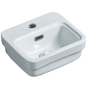 Simas Evolution Раковина подвесная 34х31 см, с переливом, 1 отвер. под смеситель, цвет: белый глянц. EVO14bi*1