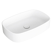 Simas Folio Раковина чаша 60х40 см, без перелива и отверстия под смеситель, цвет: белый глянцевый FO04bi