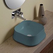 Simas Sharp Раковина чаша 42х42 см, без перелива и отверстия под смеситель, цвет: navy matt SH06 navy matt