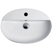 Simas Sharp Раковина чаша 60х42 см, с переливом и 1 отверстием под смеситель, цвет: белый глянцевый SH05bi*1