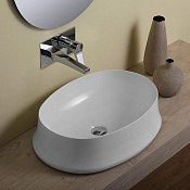 Simas Sharp Раковина чаша 60х42 см, без перелива и отверстия под смеситель, цвет: белый глянцевый SH04bi*0