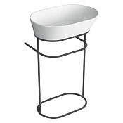 Simas Wave Раковина чаша 62х42 см, без перелива и отверстия под смеситель, цвет: белый глянцевый WA02 bi*0