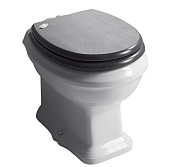 Simas Arcade Унитаз напольный 44х72 см, слив в стену, без крышки-сиденья, цвет: белый глянцевый AR811bi