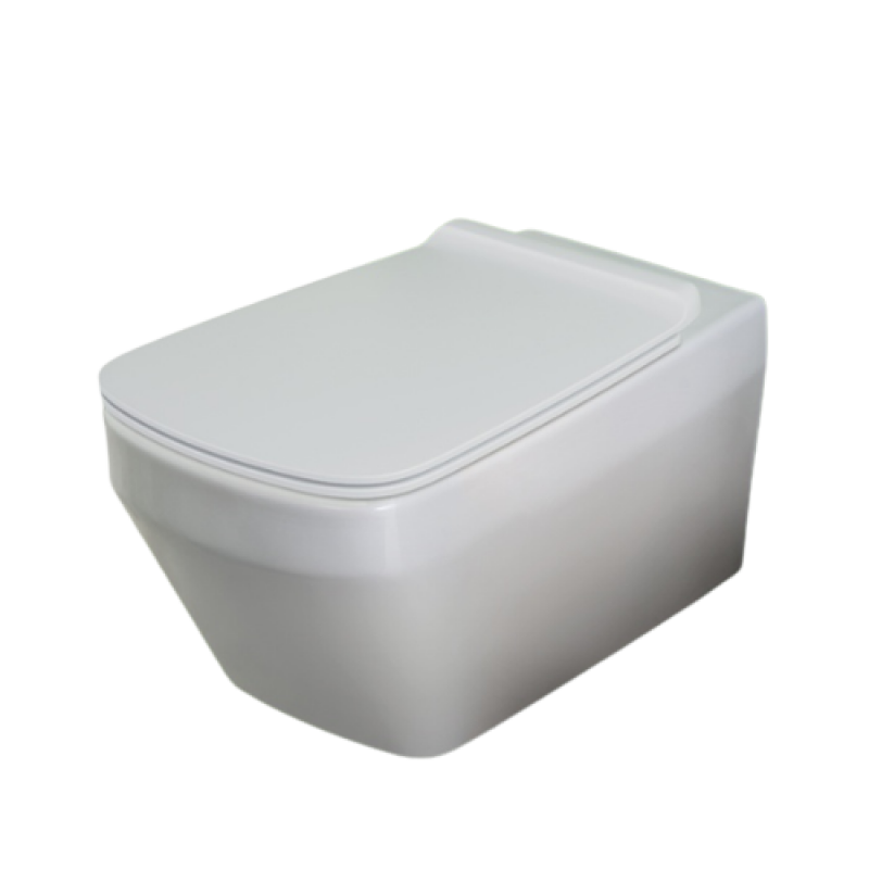 Simas Baden Baden Унитаз подвесной безободковый 36х56 см, без крышки-сиденья, цвет: белый глянцевый BB18bi