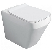 Simas Baden Baden Унитаз приставной 42х69,5 см, безободковый, универсальный слив, цвет: белый глянц. BB01bi