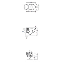 Simas Bormio Унитаз подвесной безободковый 35х52 см, без крышки-сиденья, цвет: белый глянцевый BR18bi