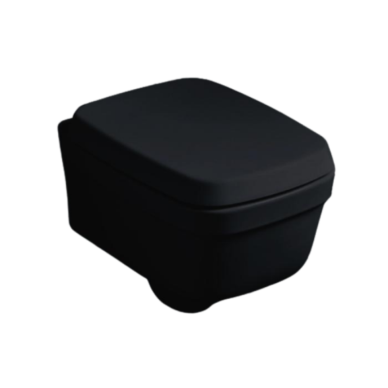 Simas Evolution Унитаз подвесной 37х52 см, без крепежа F85, цвет: nero EVO18nero