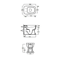Simas Evolution Унитаз приставной 37х54 см, универсал. слив, без крышки-сиденья, цвет: белый глянц. EVO01bi