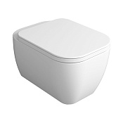 Simas Henges Унитаз подвесной безободковый 38х55 см, без крышки-сиденья, цвет: белый глянцевый HE18bi