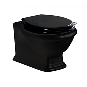 Simas Lante Унитаз подвесной безободковый "Rimless" 38,5х53 см, без крышки-сиденья, цвет: nero LA18nero rimless