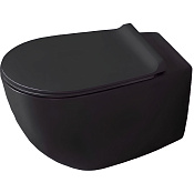 Simas Vignoni Унитаз подвесной безободковый "Rimless" 36,5х56 см, цвет: nero matt VI18nero matt