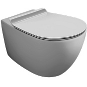 Simas Vignoni Унитаз подвесной безобод. "Rimless" 36,5х56 см, без крышки-сиденья, цвет: белый матов. VI18bi matt