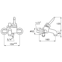 Stella Box Смеситель для ванны 3267, цвет хром BX 02000 CR00