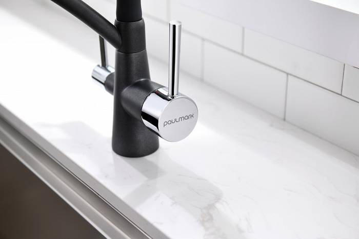 Paulmark Siеgen Смеситель для кухни с гибким изливом, цвет: черный металлик Si213111-418