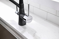 Paulmark Siеgen Смеситель для кухни с гибким изливом, цвет: черный металлик Si213111-418