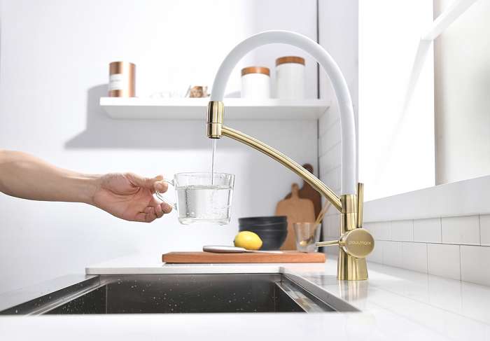 Paulmark Siеgen Смеситель для кухни с гибким изливом, цвет: бронза-белый Si213111-BrW