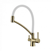 Paulmark Siеgen Смеситель для кухни с гибким изливом, цвет: бронза-белый Si213111-BrW