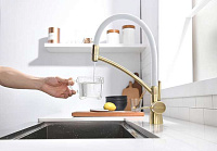 Paulmark Siеgen Смеситель для кухни с гибким изливом, цвет: бронза-белый Si213111-BrW