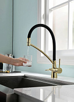 Paulmark Siеgen Смеситель для кухни с гибким изливом, цвет: золото Si213111-G