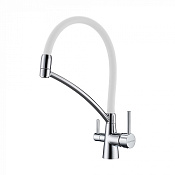 Paulmark Siеgen Смеситель для кухни с гибким изливом, цвет: хром-белый Si213111-CrW