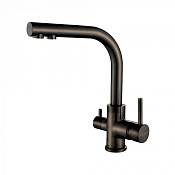 Paulmark Essen Смеситель для кухни с вентилем фильтрованной воды, цвет: вороненая сталь Es213011-GM
