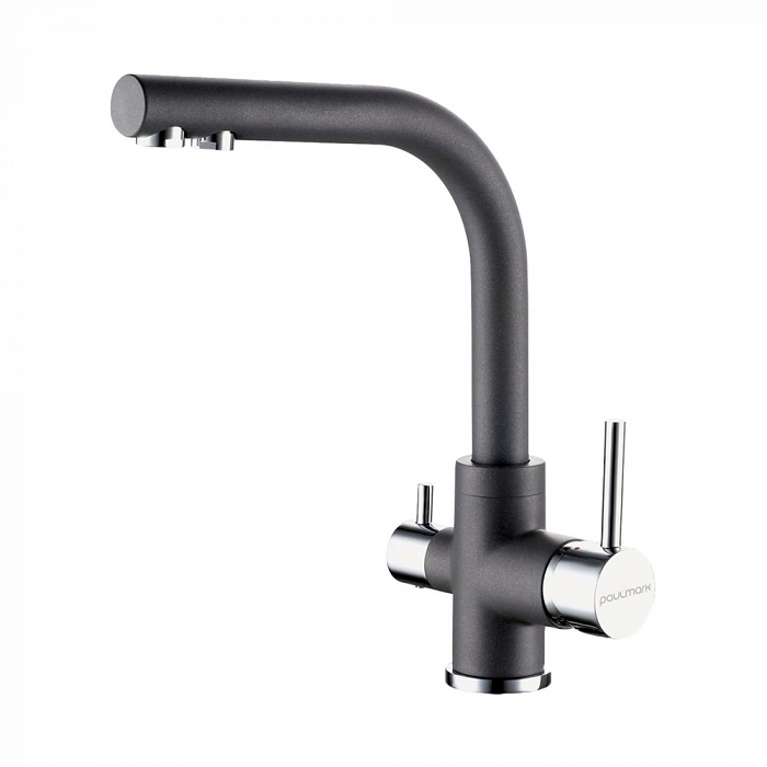 Paulmark Essen Смеситель для кухни с гибким изливом, цвет: серый металлик Es213011-402