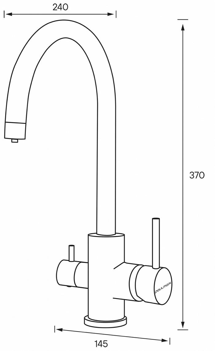 Paulmark Essen Смеситель для кухни с гибким изливом, цвет: антрацит Es213211-401