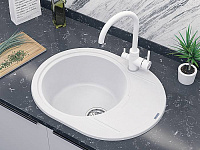 Paulmark Essen Смеситель для кухни с гибким изливом, цвет: белый матовый Es213211-431