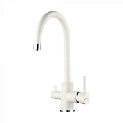 Paulmark Essen Смеситель для кухни с гибким изливом, цвет: белый Es213211-331