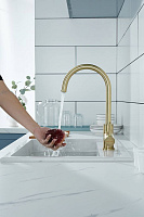 Paulmark Essen Смеситель для кухни с гибким изливом, цвет: бронза Es213211-BR