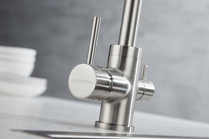 Paulmark Essen Смеситель для кухни с гибким изливом, цвет: никель Es213211-NI