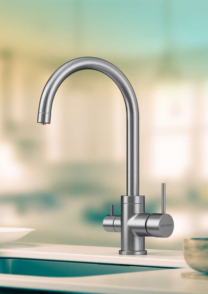 Paulmark Essen Смеситель для кухни с гибким изливом, цвет: никель Es213211-NI